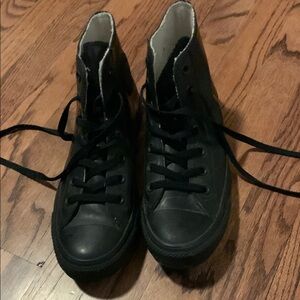 Converse Black High-Top Sneakers with Rubber Soles